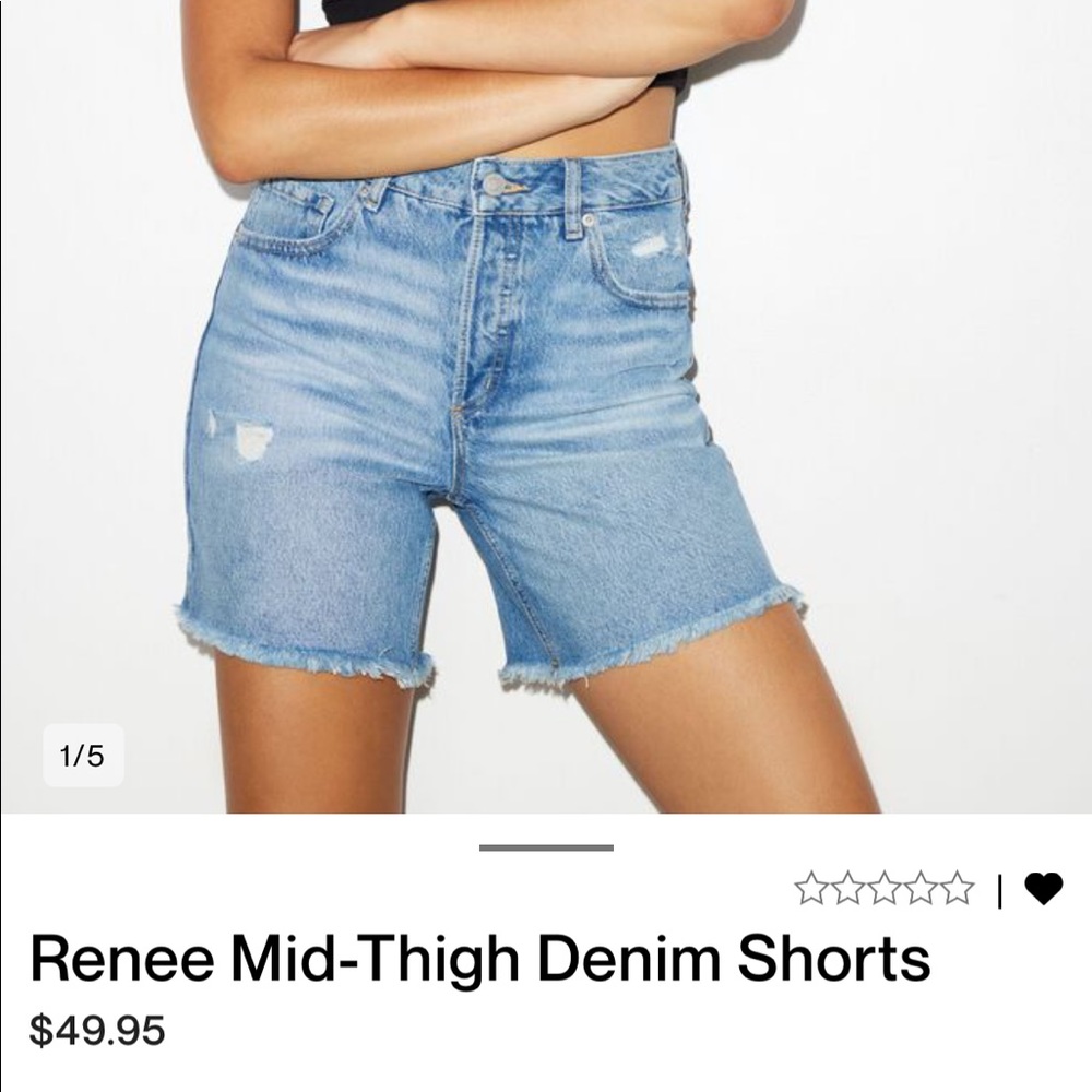 Renee mid-thigh denim shorts